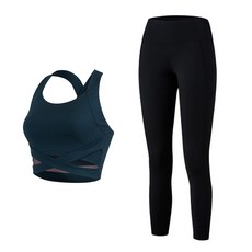 SPICA 女士香脂綠十字瑜伽上衣和下裝套裝 SPA503