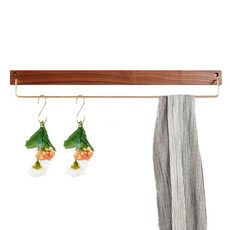 高級金框衣架 L + S 形掛鉤 2p 套組, 棕色的, 1套