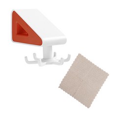 廚房多功能置物架+鬆餅魔法抹布, 支架（白色+橙色），抹布（隨機發貨）, 1套