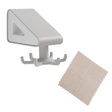 廚房多功能置物架+鬆餅魔法抹布, 支架（灰+白）、抹布（隨機發貨）, 1套