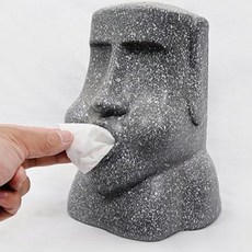 摩艾石像造型衛生紙盒, 1個, 單色