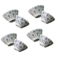 新巴洛克風碗組 4人組, 奶油沙色, 飯碗 4入+大碗 4入