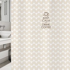 設計布什北歐風格浴簾 sc845 L 1800 x 1880 毫米 + 塑料掛鉤 + 桿白色套組, 1套