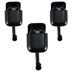 動物籠牆壁掛鉤, 黑色小熊, 3個