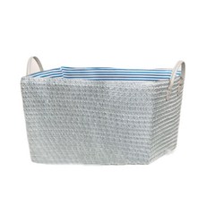 條紋內襯籃, 灰色, 1個