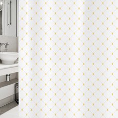 設計布什北歐風格浴簾 sc837 L 1800 x 1880 毫米 + 塑料掛鉤 + 桿白色套組, 1套