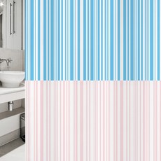 Design Soopul 北歐風格浴簾 sc840 L 1800 x 1880 mm + 塑膠掛鉤 + 白色桿子套組, 1套