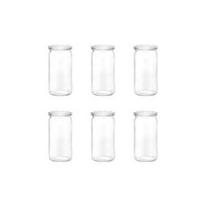 WECK 首爾圓筒型保存瓶 NO.975, 340毫升, 6入