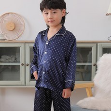 男童款6023莎莎圓點雪紡睡衣套裝