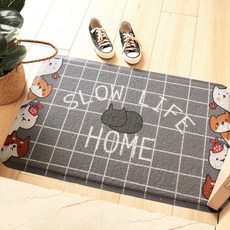 Crissy 北歐貓咪空間蓬鬆柔軟地墊 + 浴室防滑貼紙套組, 款式2, 1個