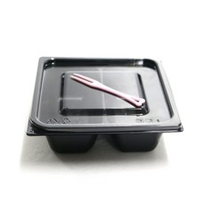 2格方形餐盒 L-02+迷你叉子, 100套