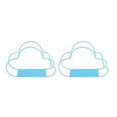 雲朵金屬層架 藍色 2入, 1個