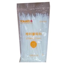 케이블타이 길이 370mm x 폭 7.2mm 300p, 1개, 화이트