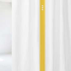 北歐風格浴簾 SC907 L號+塑膠掛鉤 12入+白色掛桿組合, 1套