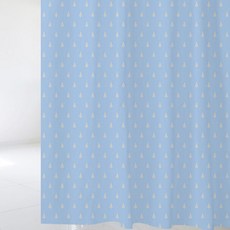 北歐風格浴簾 SC832 L號+塑膠掛鉤 12入+白色掛桿組合, 1套