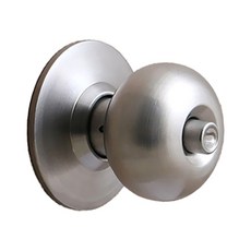 원형 보급형 방문 손잡이 동전형 실버 C-01, 1개