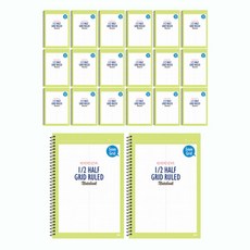 ibis 超薄線圈格紋筆記本, 綠色, 20個