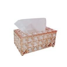 Wipe Flip豪華金色鑲鑽化妝紙盒 20*11*8.5cm, 混色