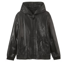 Mind Bridge 皮革連帽外套 MULT2101