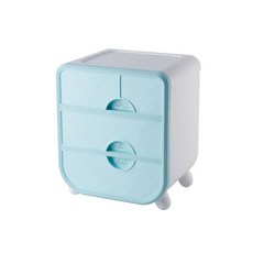 圓形把手內衣抽屜櫃 藍色, 1個
