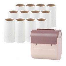 THE ZAKKA 手抓式除塵滾輪 粉色+補充包 12入, 1套