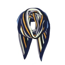 아테스토니 스트라이프플리츠 스카프 HMGTW10088