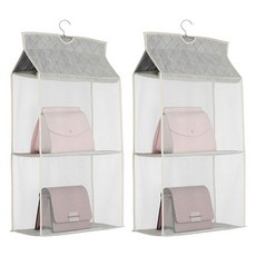 Market A 衣架多功能包包收納架 2格 2入, 灰色的