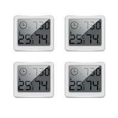 bruma 數位溫濕度計 BH-01, 白色, 4個