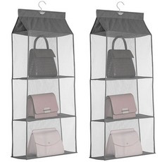 Market A 衣架多功能包包收納架 2入, 3 箱木炭