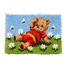 DIY技能繡製作彩網+線+技能繡針套組, 1套, 3 花園熊