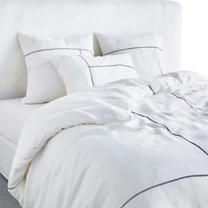 Rahdoot亞麻縫線被套 F712389, 白色的