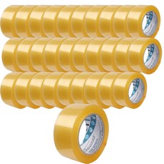 Woolim 橡膠膠帶重型包裝盒膠帶 48mm x 50m, 透明, 50個