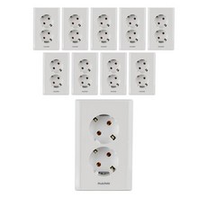 BOB奈米雙重安全插座 2孔, 10個