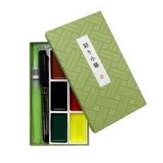 ZIG Kuretake固體水彩 綠色 MC23/12, 6 種顏色