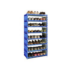 粉彩8層鞋架 層架 藍色, 1個