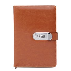 Tree 復古密碼日記本型筆記本, 棕色, 1個