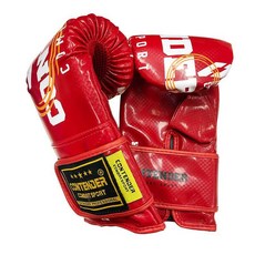 CONTENDER 網眼魔術貼拳擊袋手套 CBG-133, 紅色的