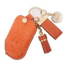 모런 4버튼 가죽 키케이스 골드 풀세트, 선셋오렌지, KA067