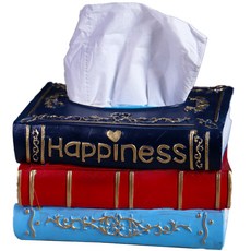 復古書本面紙盒 YT_RC131, 黑色, 1個