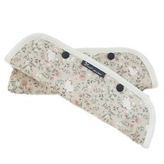 Aunt Mimi 嬰兒車/汽車座椅安全帶棉質護套, Rabbit Flower, 2個