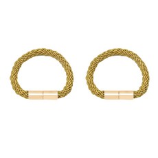 簡約磁力窗簾束綁帶 43cm, 金子, 2個