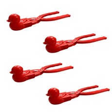 Living Wom 鴨子造型雪夾沙夾 紅色 4入, 4個