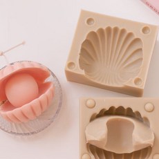 雙面立體含珍珠巨型貝殼矽膠模具 小, 單一顏色