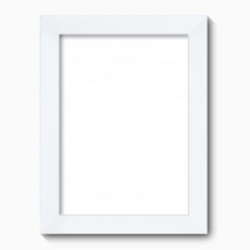 우드 인테리어 액자, 화이트, 1개
