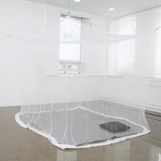 Solpyo 1人用方形蚊帳, 白色的
