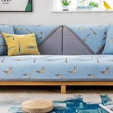 Market A 防滑轉角簡約圖案沙發墊