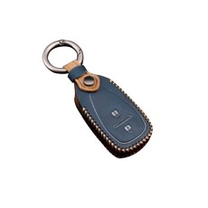 BMW皮革鑰匙套+鑰匙圈, 4f 主體鍵 藍色