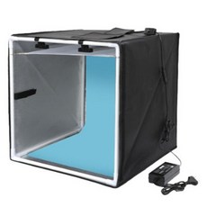 大韓商城相框相框 LED 燈便攜式攝影棚 80 x 80 x 80 cm + 5 種背景紙 + 2 種擴散器套裝, 1個, 單品