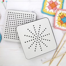 Knitt 雙面定型墊 編織工具, 混合色, 1個