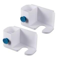 生活中的標誌收納兼用吹風機架, 白色的, 2個